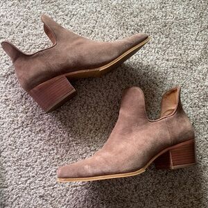 Franco Sarto Brown Ankle Booties